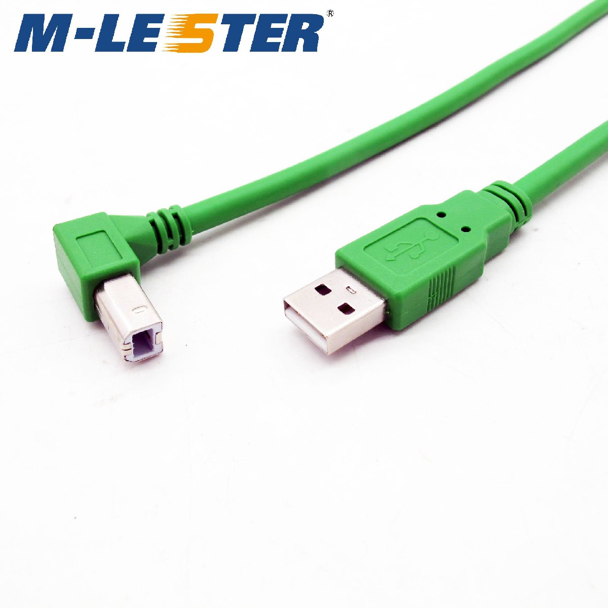 USB打印线2.0B头弯角90度双绞双屏蔽数据线