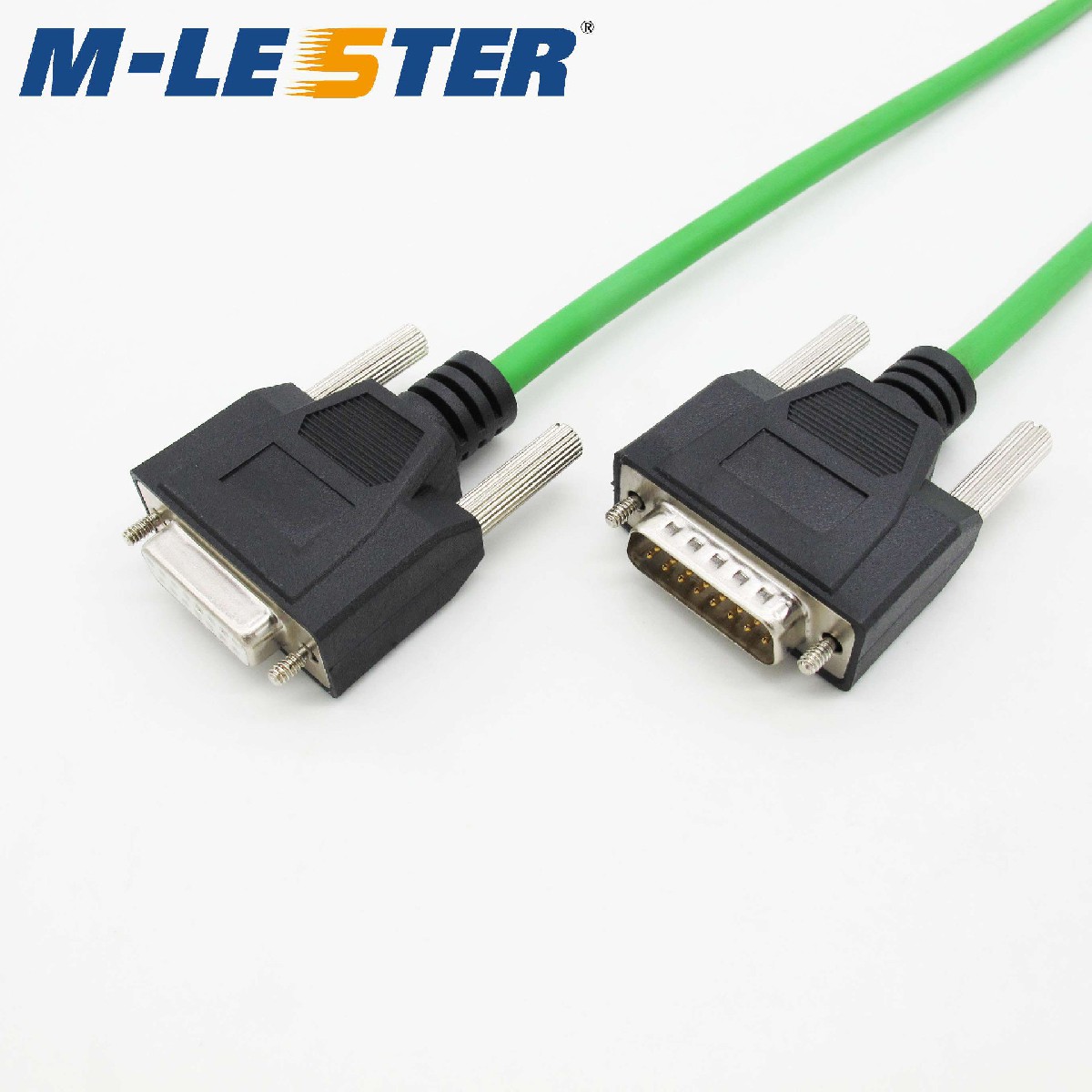 DB15针转孔（两排）屏蔽连接线成型一体螺丝式