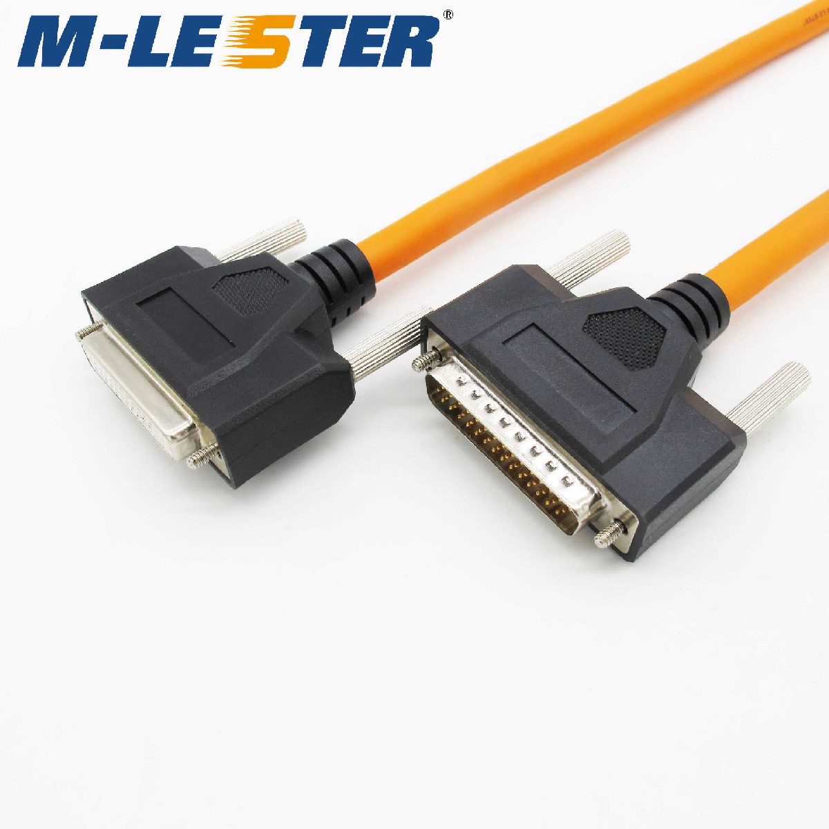 DB44针转孔（三排）双绞双屏蔽连接线成型一体螺丝式