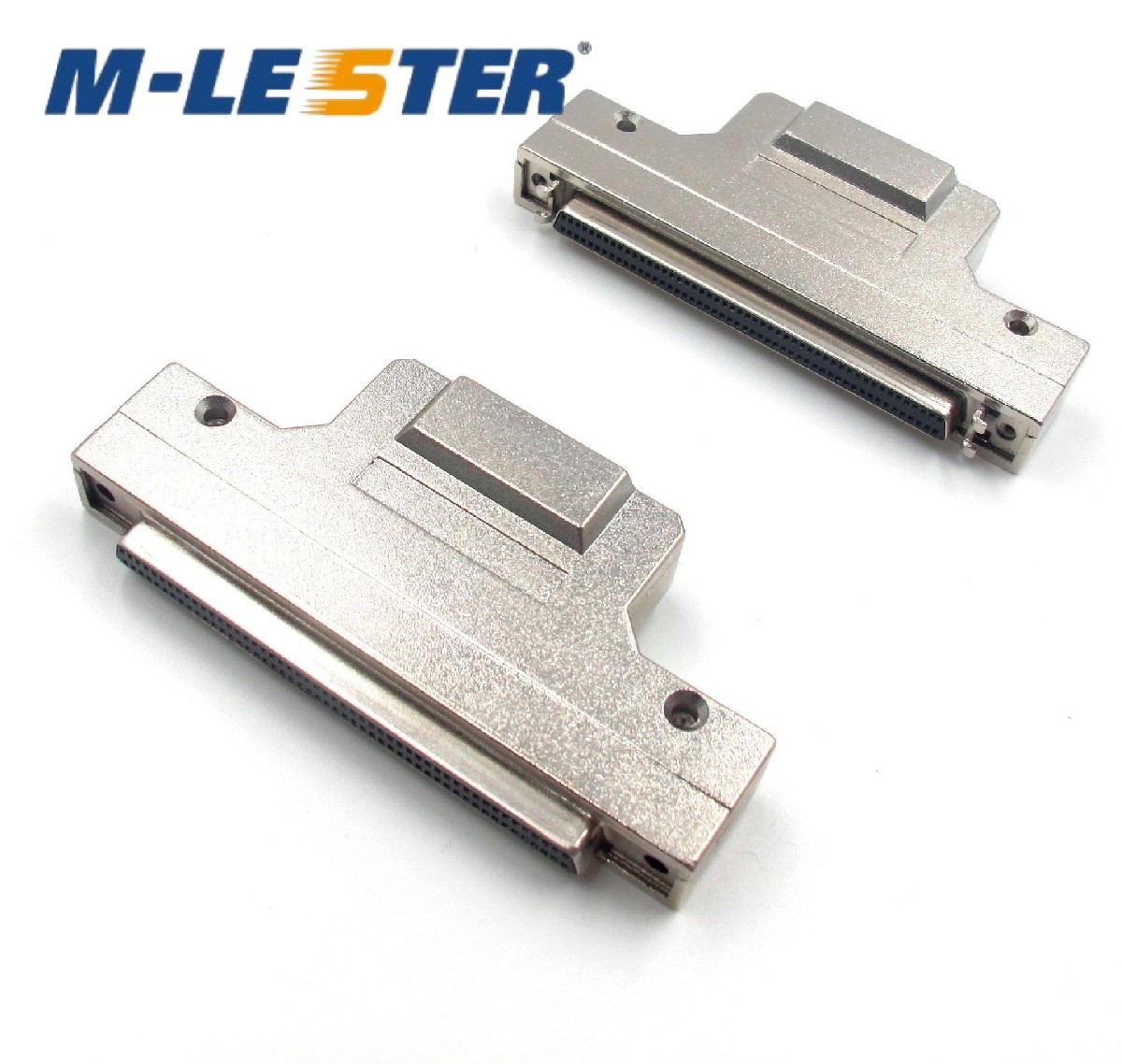 SCSI DB100母间距1.27前壳弹片+前壳螺丝式连接器