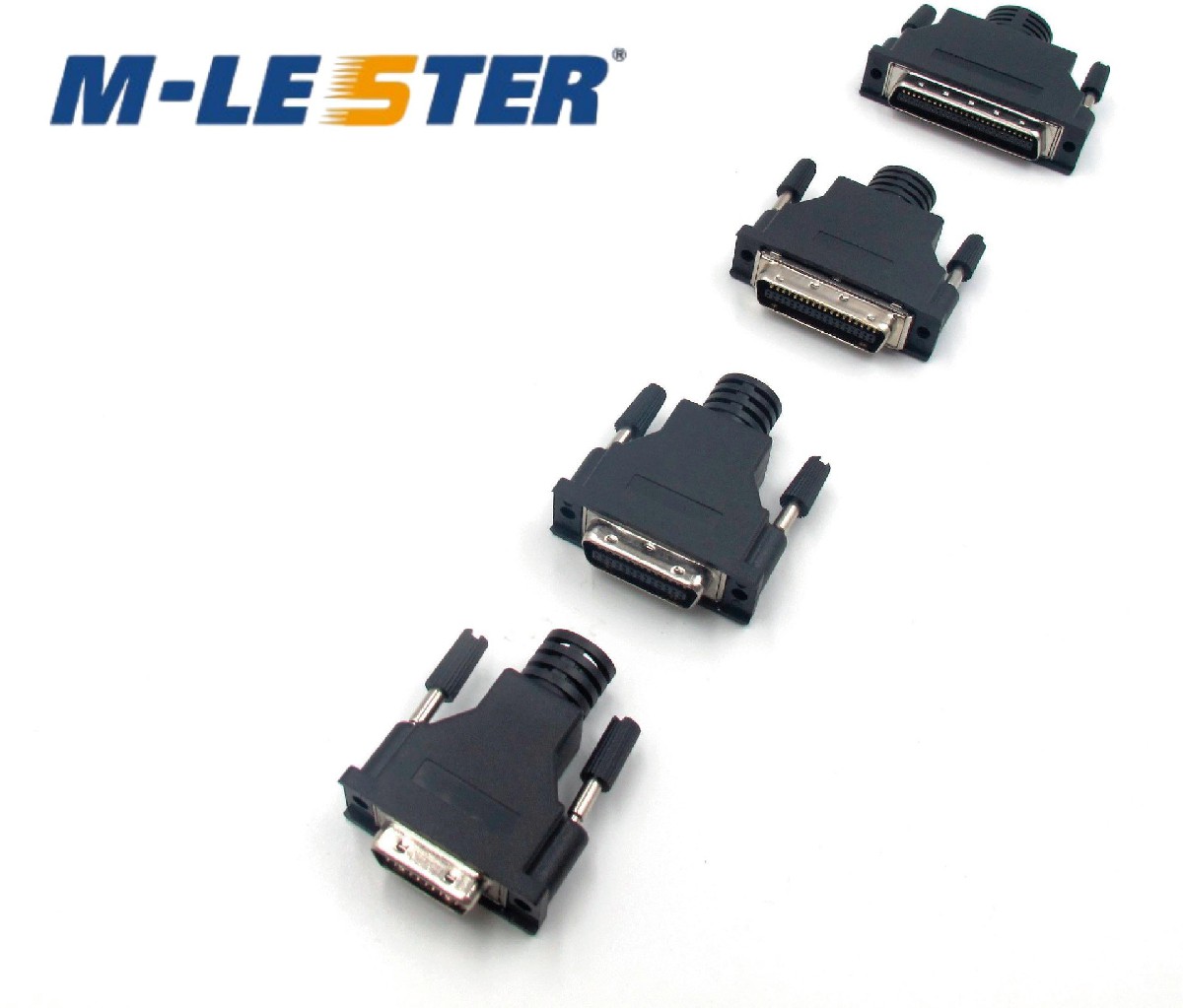 SCSI CN14.CN20.CN26.CN36.CN50.CN68公间距1.27 180度出线塑壳螺丝式连接器