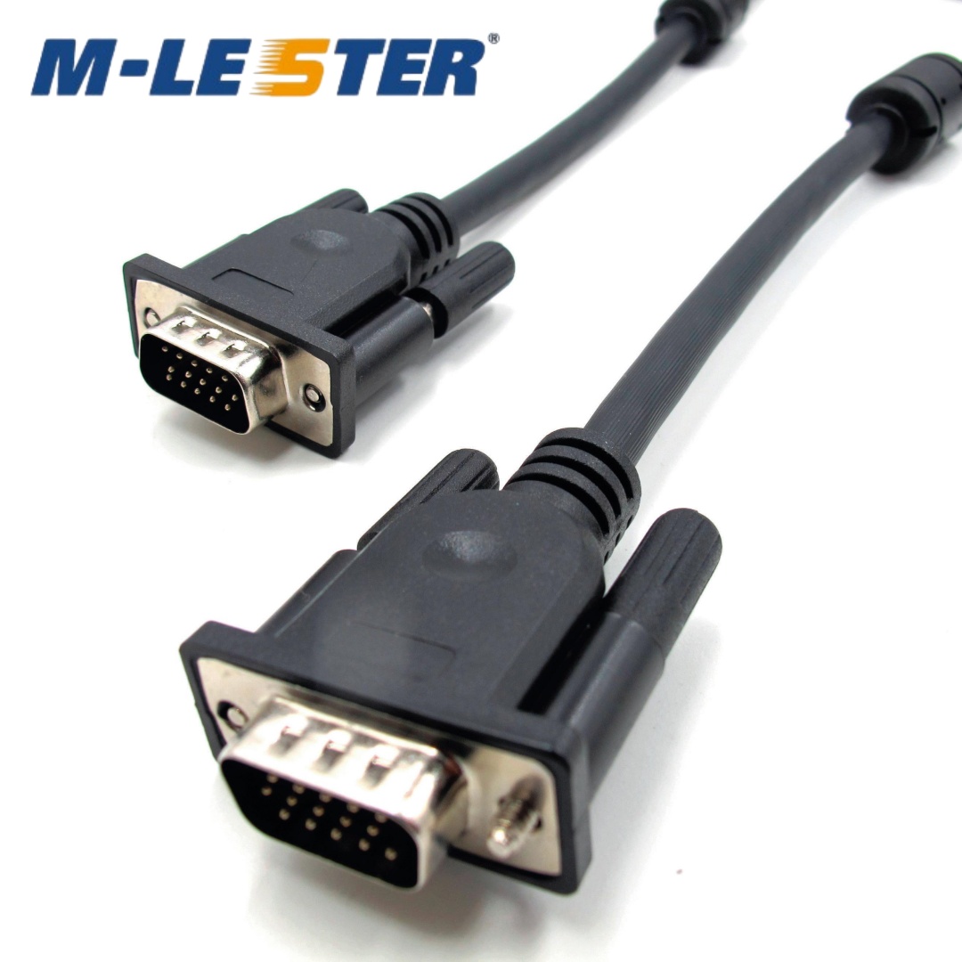 DB15针转针(三排)双屏蔽3+6连接线成型一体螺丝式