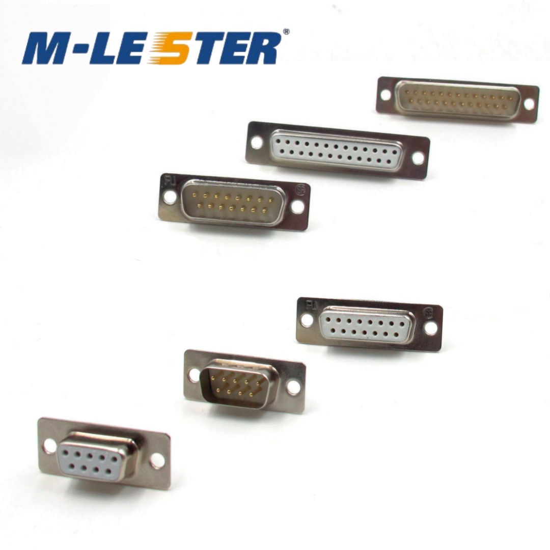 DB9,DB15,DB25公母实白胶芯正面图连接器