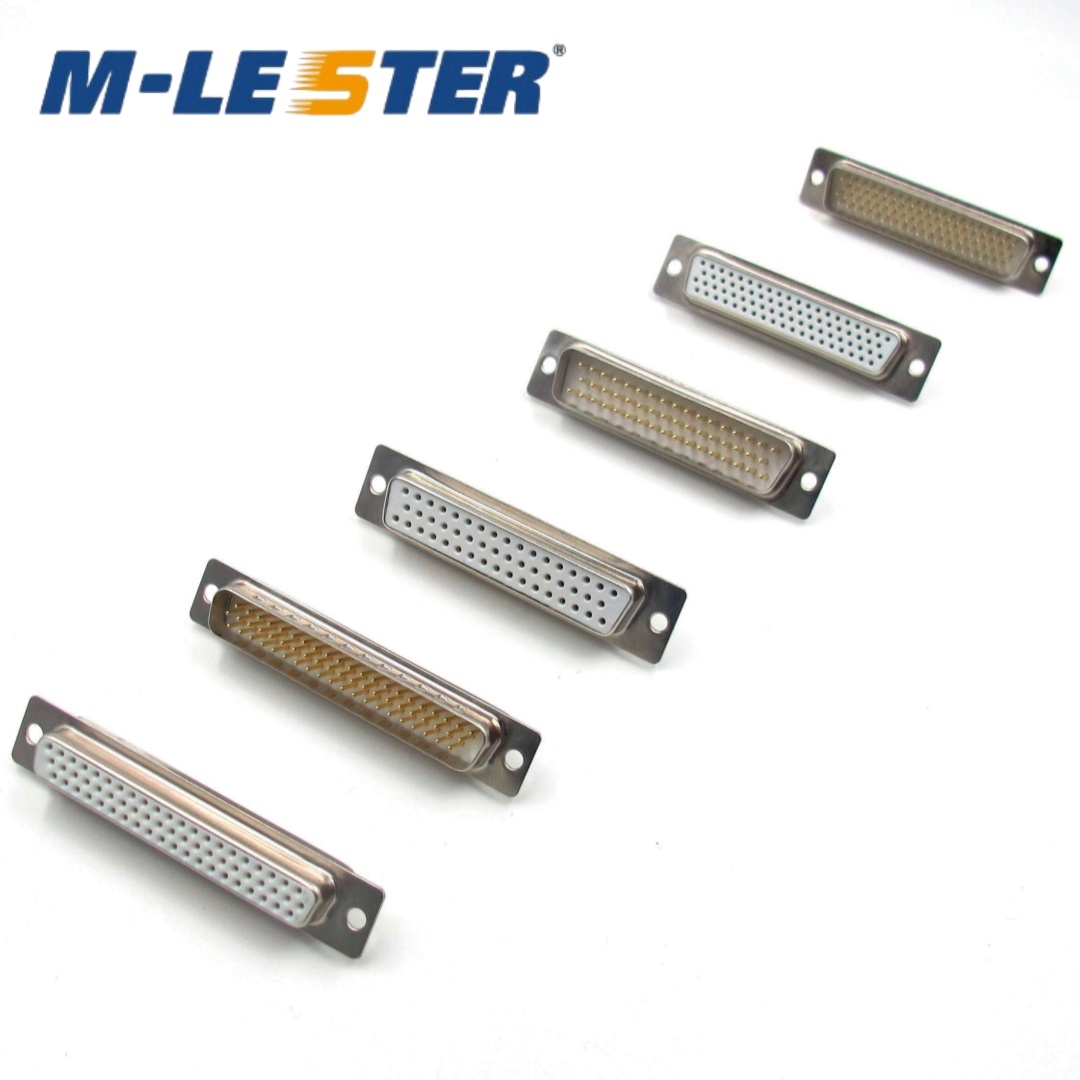 DB9,DB15,DB25,DB37.DB50,DB62,DB78(四排)公母实芯白胶正面图连接器